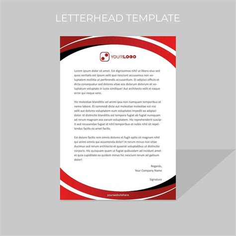 Letterhead Design Template Circular Motion Style In Red Color Scheme 36358146 Vector Art At Vecteezy