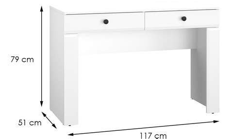 Lahti Radni Stol 2 Ladice 117x51x79 Cm Bijeli Emmezeta Webshop