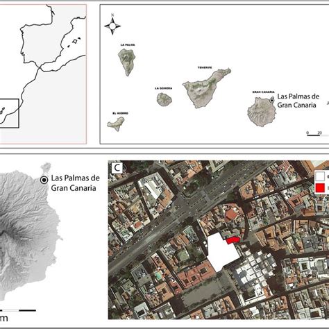 A Map of the Canary Islands and (B-C) detail of Gran Canaria indicating ...