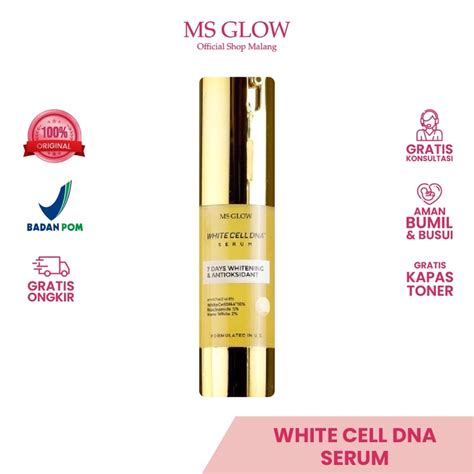 Jual Ms Glow Serum White Cell Dna Flek Hitam Bekas Jerawt