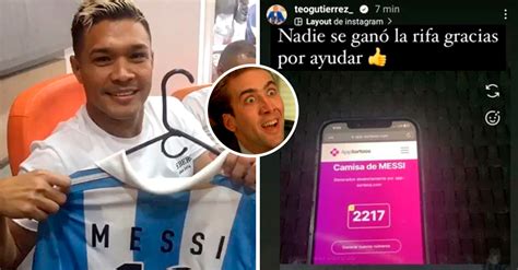 Teo Gutiérrez rifa camiseta de Messi y se la queda