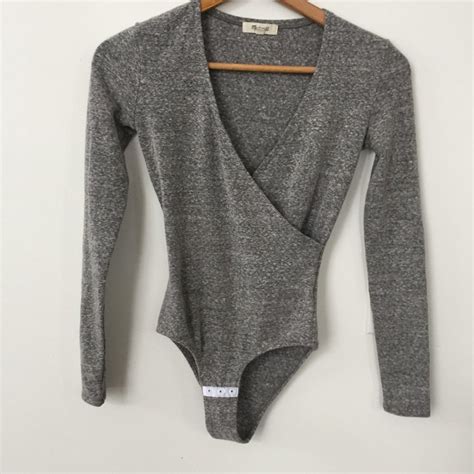 Madewell Wrap Full Coverage Bodysuit Gem