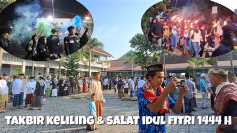 Suasana Takbir Keliling Salat Idul Fitri H Di Kampung Youtube