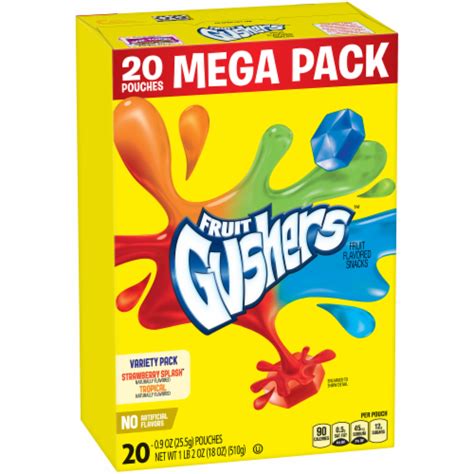 Betty Crocker Fruit Gushers Variety Mega Pack, 20 ct / 0.9 oz - Fry’s ...