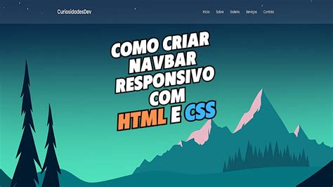 Como Criar Uma Navbar Responsivo Html E Css De Maneira F Cil Youtube