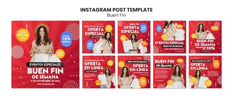 Publicaciones De Instagram Del Evento Buen Fin Archivo Psd Premium