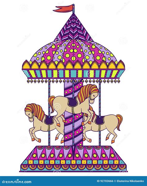 Vintage Carousel Horse Isolated. Stock Photo | CartoonDealer.com #33507354