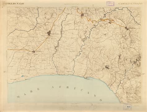 CARTA DELL ISOLA DI SICILIA Foglio 150 Castelvetrano