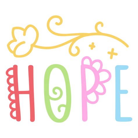 Hope Doodle Colorful Quote Png And Svg Design For T Shirts