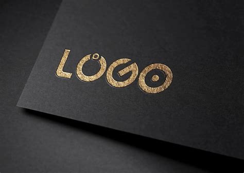 Premium PSD Gold Foil Logo Mockup