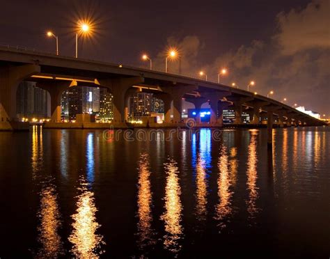 Miami at Night stock image. Image of business, oceanfront - 1430721