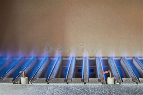 The Blue Flame from the Burning of Methane, the Burner of a Gas Boiler ...