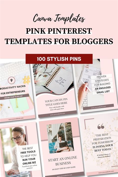 100 Canva Pinterest Templates Blogger Pinterest Templates Social