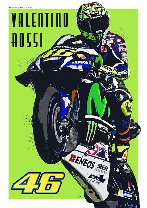 Valentino Rossi Yamaha Motogp Wall Art Poster Print VR46 The Etsy UK