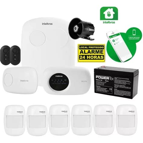 Kit Alarme Intelbras Amt Eg Gsm Sensores Sem Fio