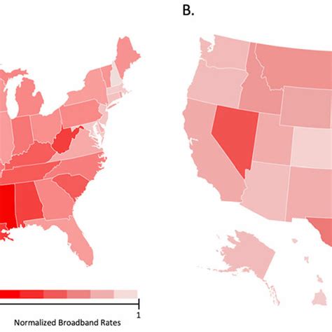 Us Maps Compare Rates Of Age Adjusted Cvd Mortality By State Per