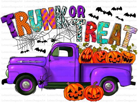 Trunk Or Treat Png Trick Or Treat Sublimation Png Truck Png Happy Halloween Png Pumpkin