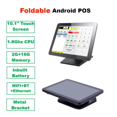 Système de point de vente Android à écran tactile support pliable