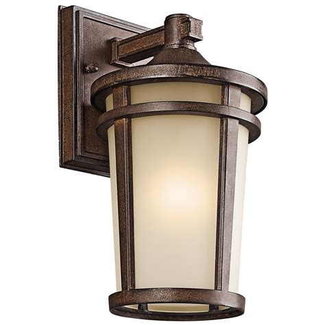 Atwood 11 Inch Outdoor Wall Light In Brown Stone By Kichler Lighting