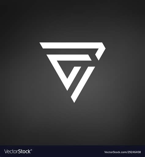 Simple Geometric Triangle Logo Design In A Modern Vector Image