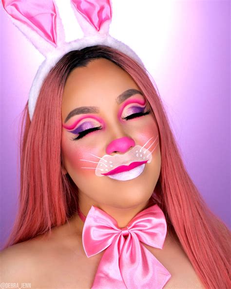 Glitter Bunny Face Makeup