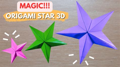 How To Make Origami Star 3d Origami Tutorial Youtube