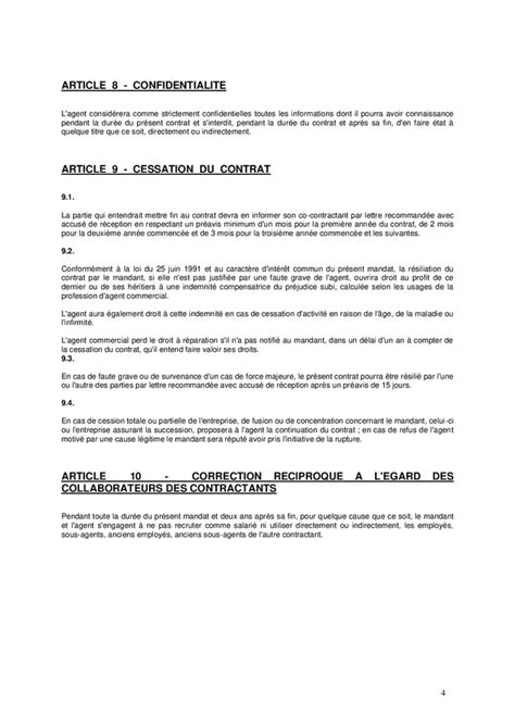 Modèle De Contrat Dagence Commerciale Doc Pdf Page 4 Sur 5