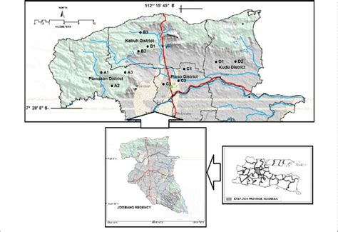 Research Location Map of Jombang Regency, East Java (Source: BAPPEDA of... | Download Scientific ...