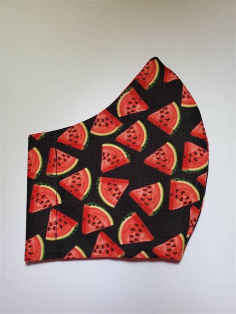 Watermelon Face Mask Fruit Mask With Sewn In Filter Triple Etsy