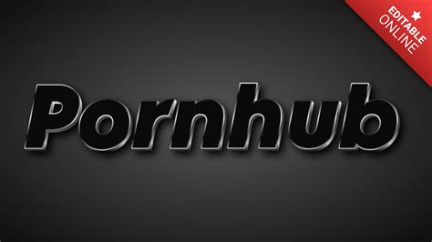 Pornhub Font 3d Nero Generatore Di Effetti Di Testo