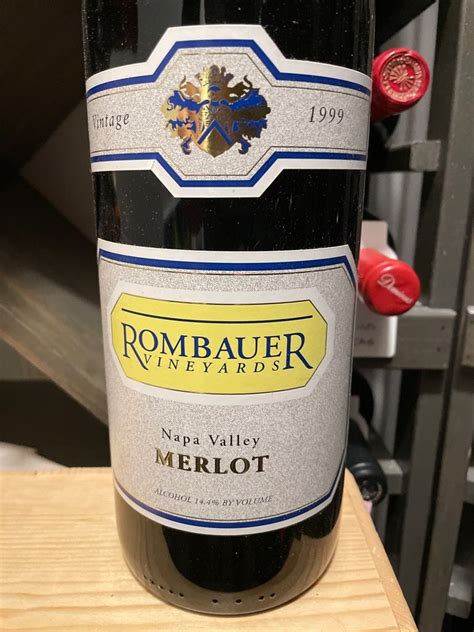 Rombauer Vineyards Merlot Napa Valley Usa California Napa