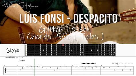 Luis Fonsi Despacito Guitar Lesson Solo Tab Youtube