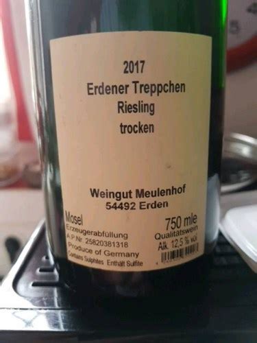 Meulenhof Erdener Treppchen Riesling Trocken Vivino Us