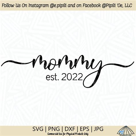 Mommy Est Svg Mom Svg Mommy Script Svg Digital Etsy Canada