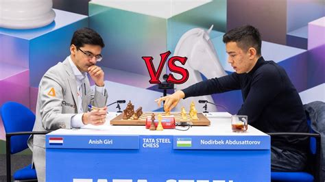 AMAZING WIN Nodirbek Abdusattorov Vs Anish Giri Tata Steel Masters