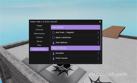 Ragdoll Engine Anti Push Teleport Start Ballon Scripts RbxScript