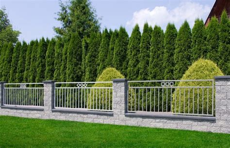 Brick Wall Fence Granite Look Grey Lbm Lewandowski Fence