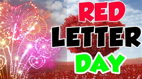 The Idiom Red Letter Day With Meaning And Example Youtube