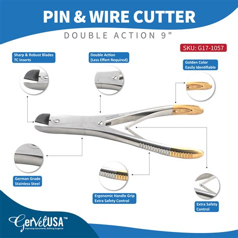 Pin And Wire Double Action Side Cutter Tc Gervetusa Inc