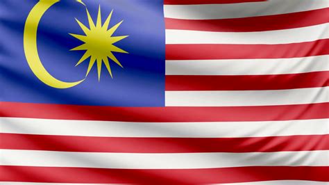 Realistic Malaysia Flag In Stunning 4k Stock Motion Graphics Sbv