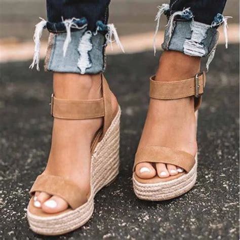 Loozykit Summer Ultra High Wedges Heel Sandals Fashion Open Toe