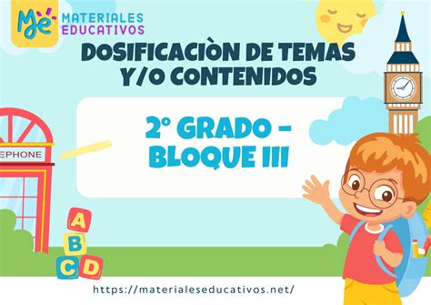 Dosificacion De Temas Y Contenidos Grado Materiales Educativos