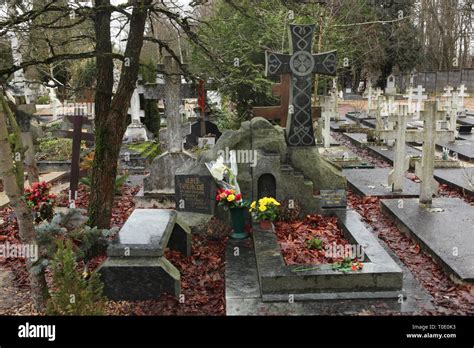 Grave Of Russian Film Director Andrei Tarkovsky At The Russian Cemetery