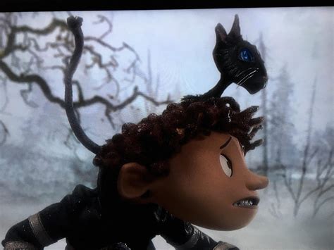 In Coraline, after they go hunting for banana slugs The Cat runs down ...