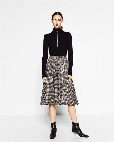 CHECKED SKIRT View All SKIRTS WOMAN ZARA United States Womens Skirt