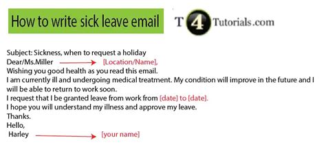 How To Write A Sick Day Email T4Tutorials