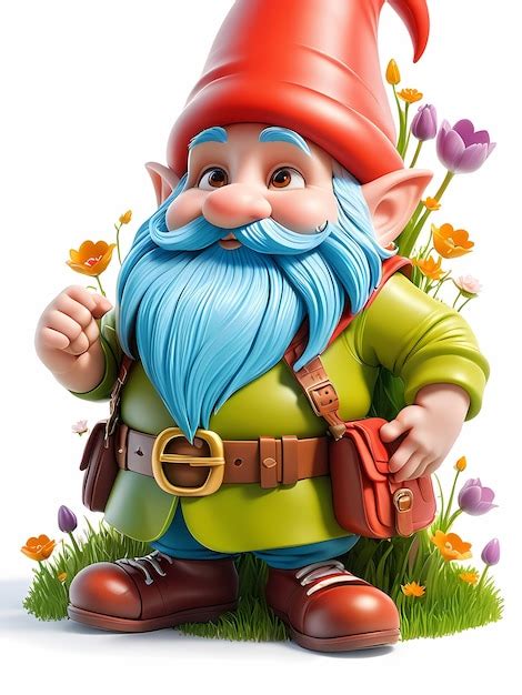 Premium Photo A Cartoon Of A Gnome Fantasy Gnome Cute 3d Cartoon