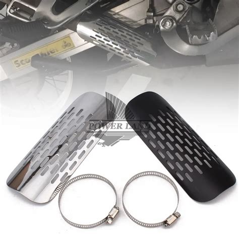 Motorcycle Chromeblack Steel Heat Shield Curve Plain Guard Cruiser