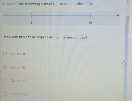 Consider The Following Subset Of The Real Number Line How Can This Set