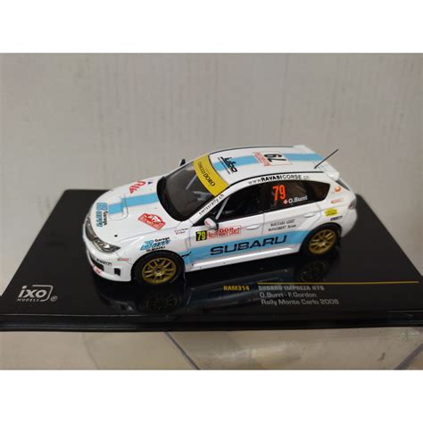 SUBARU IMPREZA 2008 RALLY MONTE CARLO O BURRI 1 43 IXO RAM314 BCN